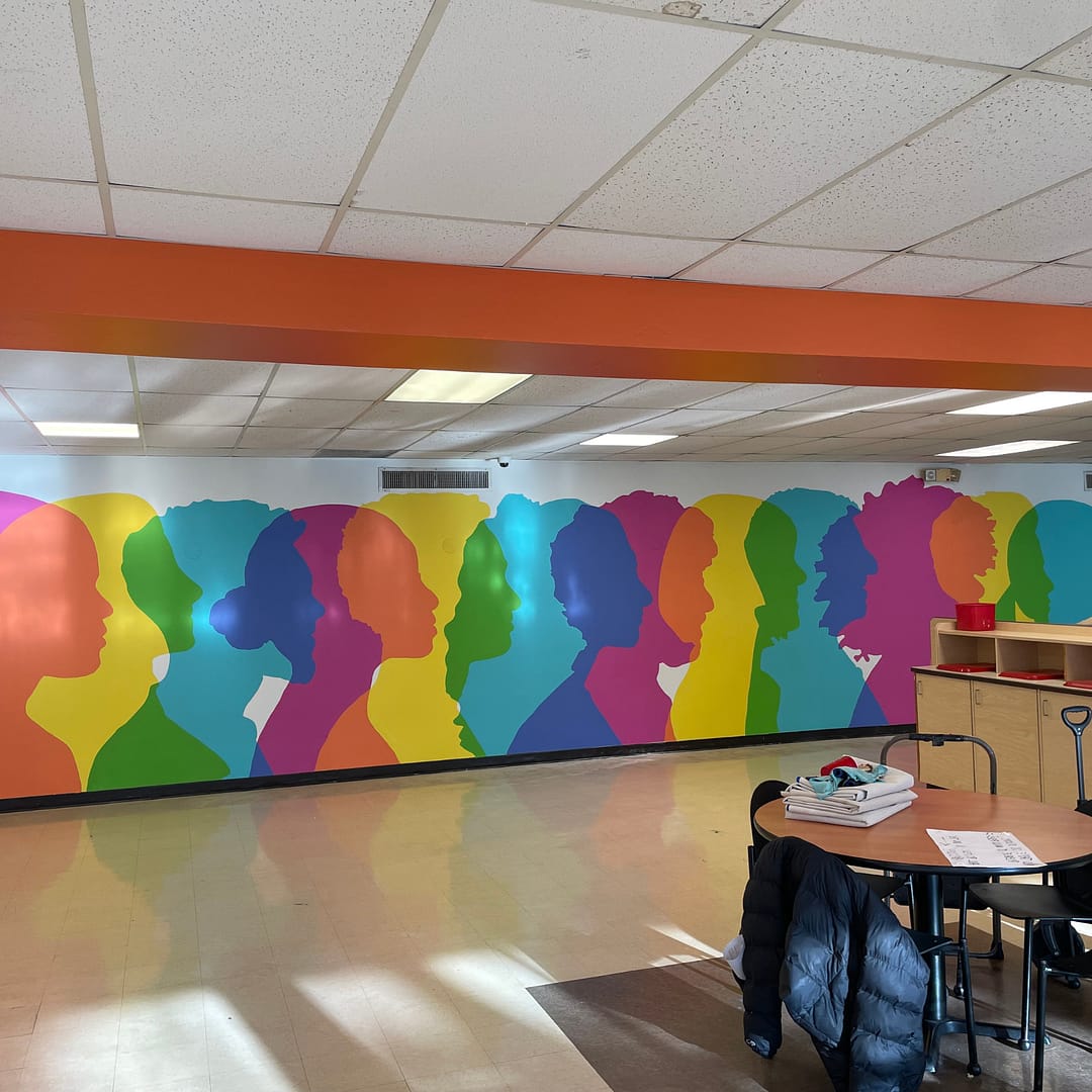 The completed mural