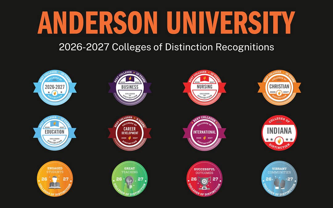 Anderson University Named a 2026-27 College of Distinction